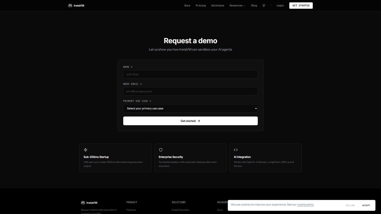Request Demo | InstaVM for InstaVM