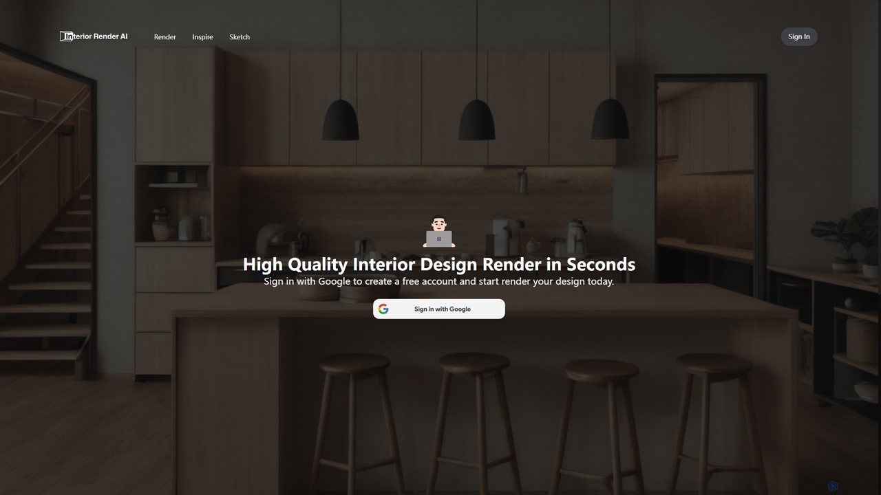 Interior Render AI - Re-design your room in seconds by photo, interior design by AI, get design inspiration for designers by GPT for Interior Render AI