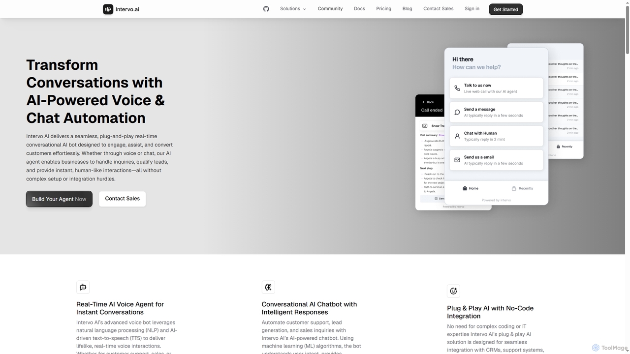 InterVo | an Open-Source Voice & Chat based AI Agents for Businesses for Intervo