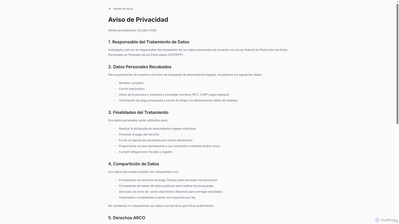 Investigación de Antecedentes Legales en México | Investigalo.com.mx for Investigalo