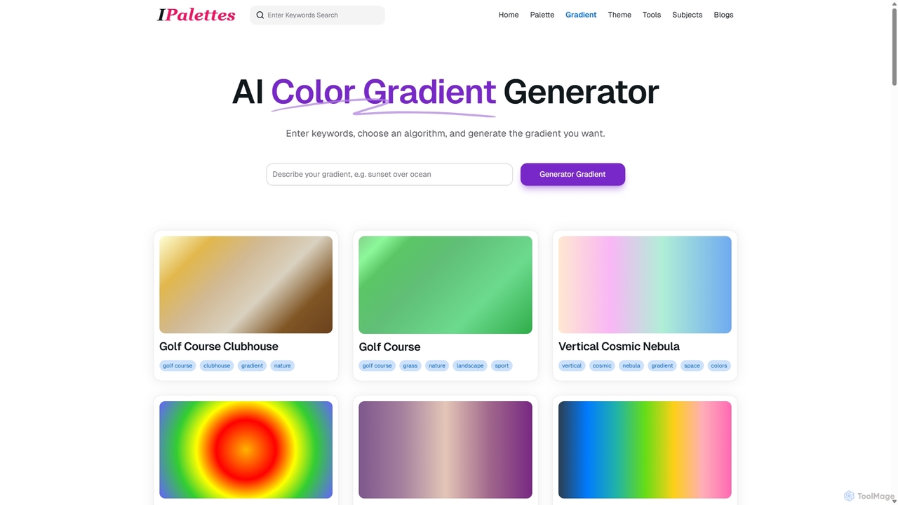 Ai Color Gradient Generator - IPalettes for Ipalettes