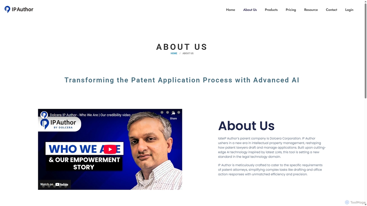 About IP Author | ChatGPT Powered Patent Drafting Tool for Ipauthor