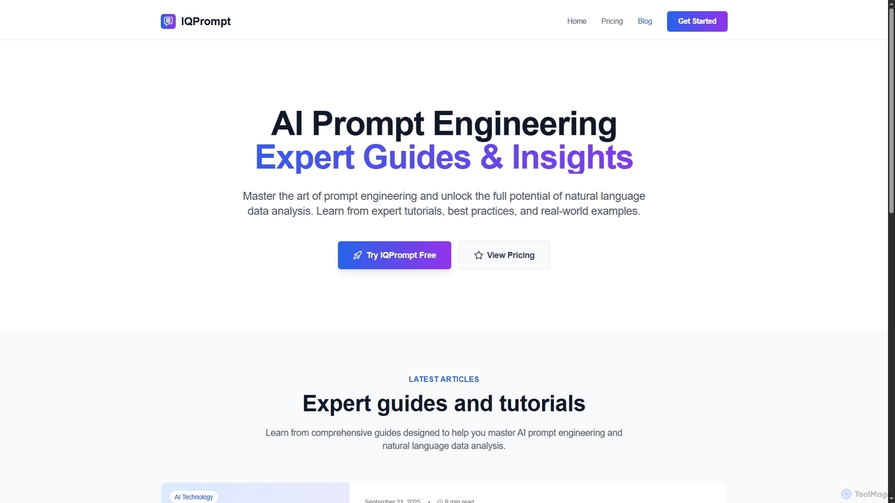 IQPrompt Blog – AI Prompt Analyst Guides & Insights for IQPrompt