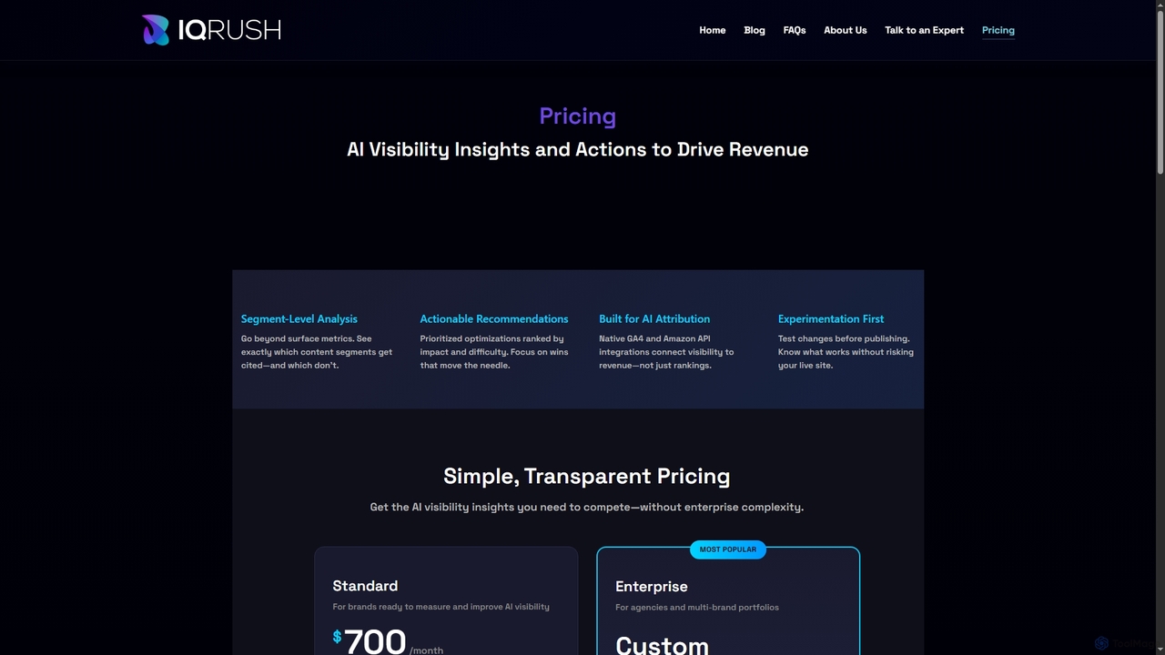 Pricing - IQRush.ai for IQRush