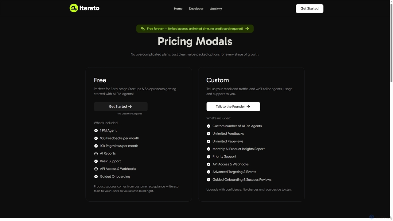 Pricing - Iterato for Iterato