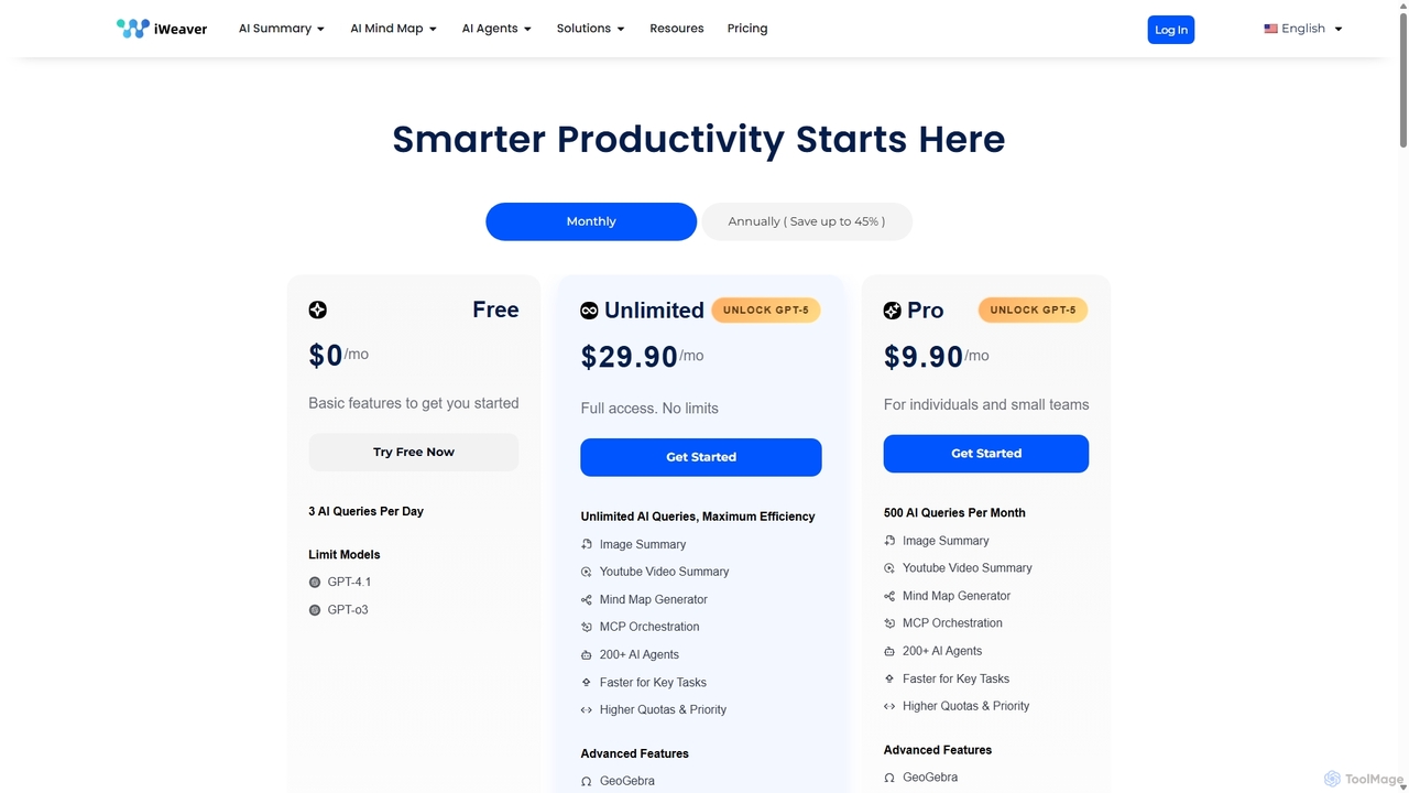 Pricing | iWeaver AI for Iweaver