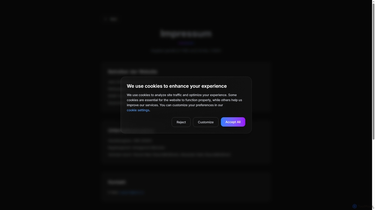 Imprint | Jarts.io - Company Information for jarts
