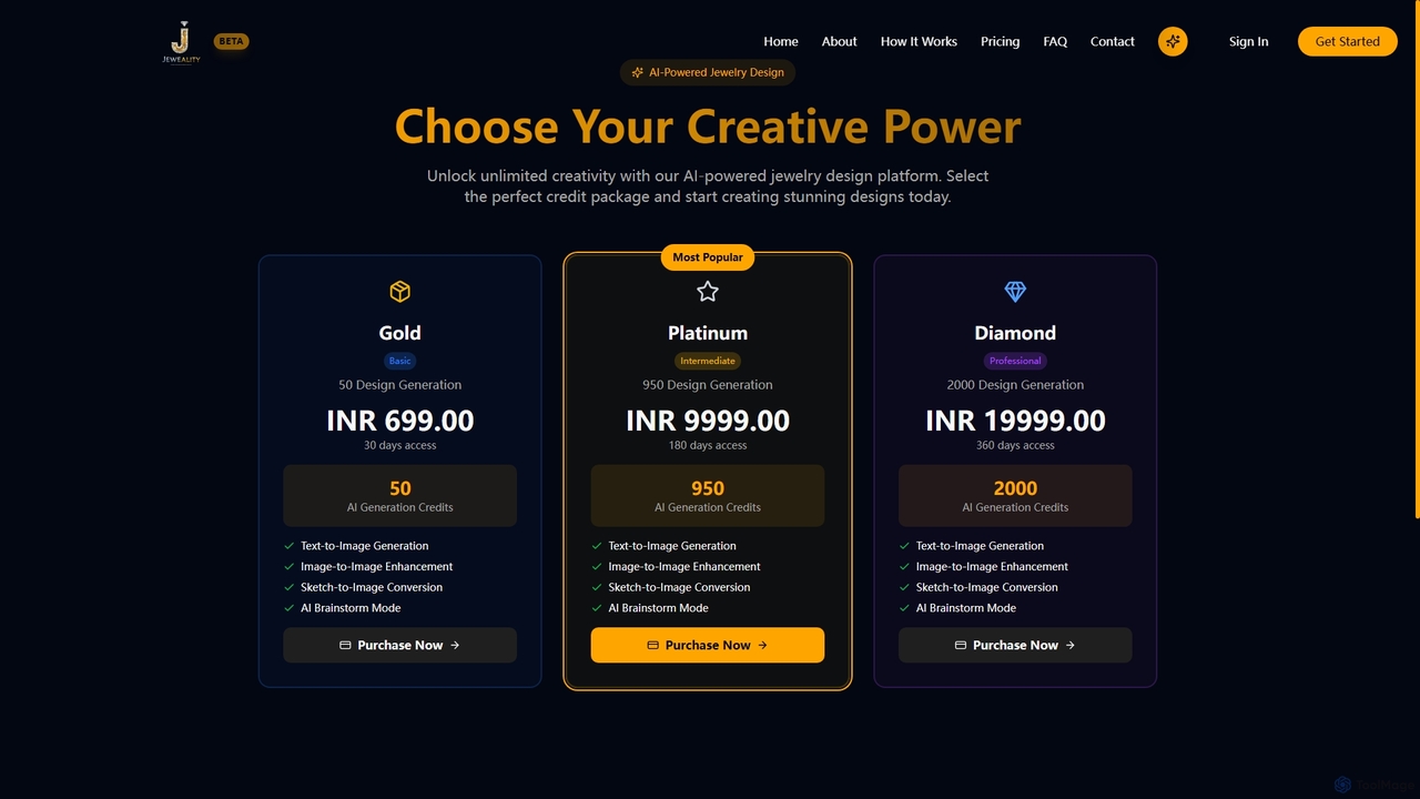 Jeweality AI - Transform Ideas Into Jewelry Designs With AI By Jeweality for Jeweality