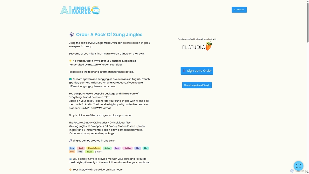 AI JINGLEMAKER - Easy affordable audio jingle creation. for jinglemaker