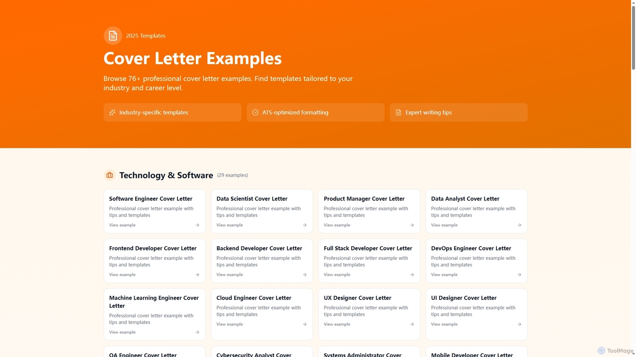 Cover Letter Examples by Job Title | Free Templates 2025 | JobEase | JobEase for JobEase