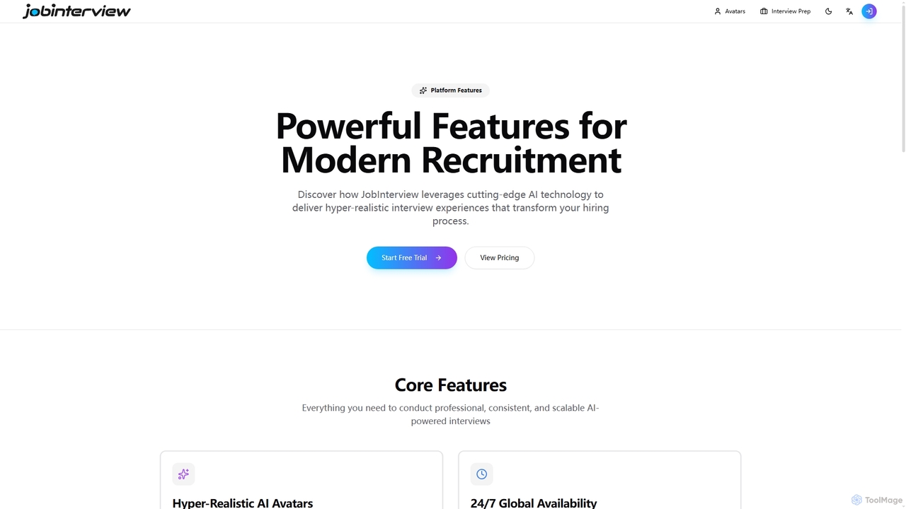 Features - AI-Powered Interview Platform | JobInterview for JobInterview