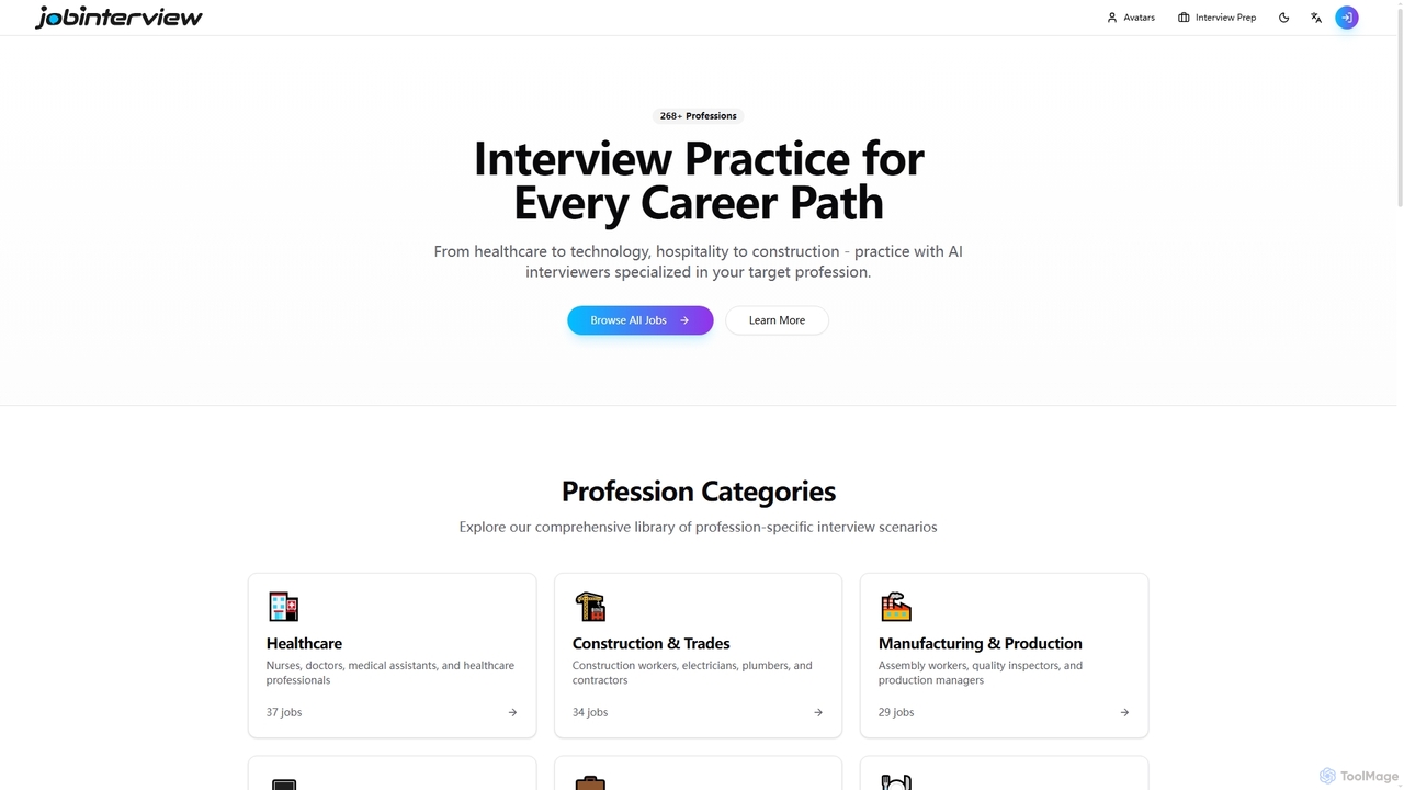 Professions - Practice Interviews for Every Career | JobInterview for JobInterview