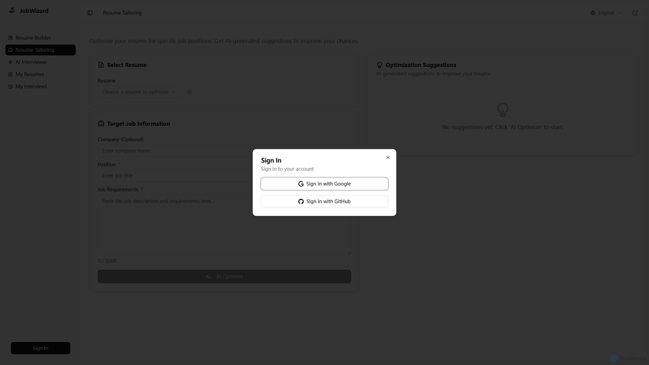 JobWizard - Land Your Dream Job 5X Faster with AI for JobWizard