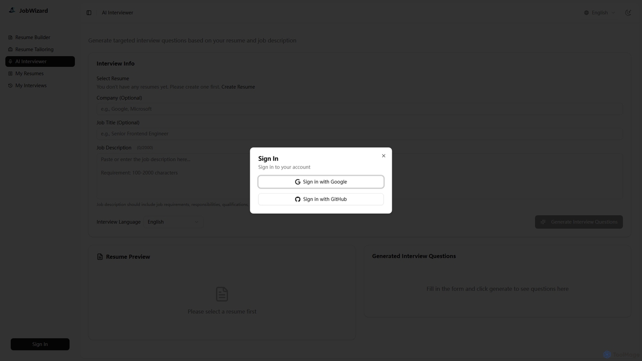 JobWizard - Land Your Dream Job 5X Faster with AI for JobWizard