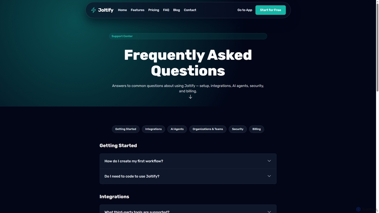 Joltify FAQ - AI Workflow Automation Platform for Joltify
