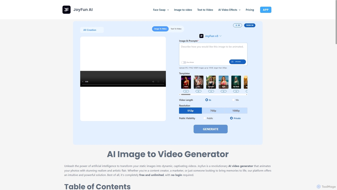 Free AI Image to Video Generator - Animate Photo | JoyFun AI for Joyfun