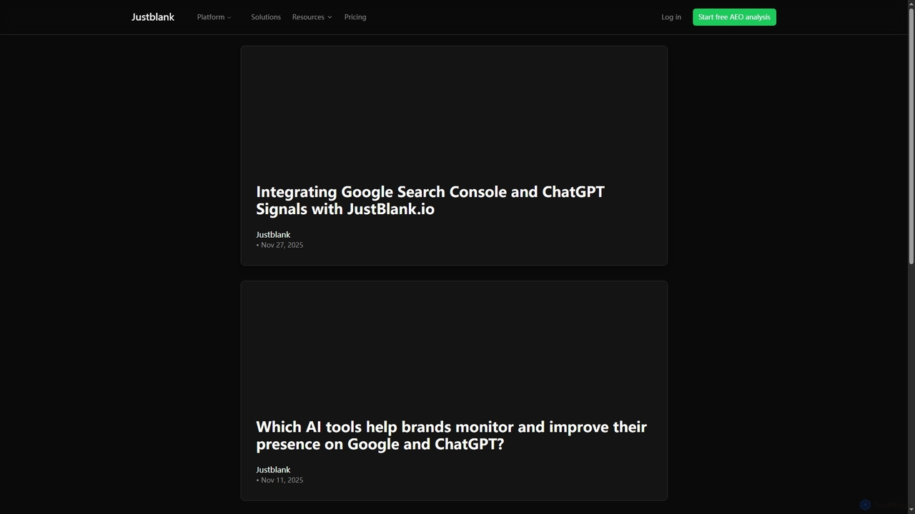 Justblank - Win AI Search | Transform Insights into Action for Justblank