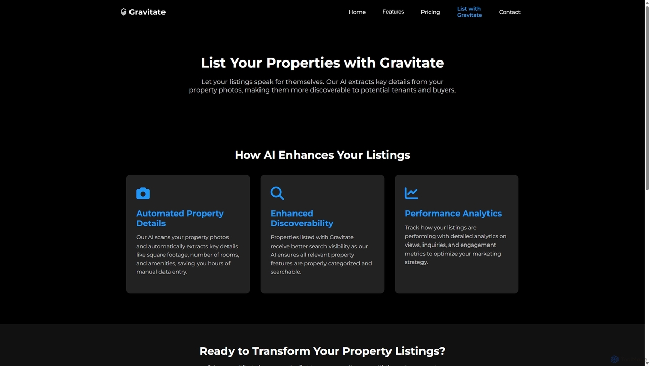 List With Gravitate | AI-Powered Property Listings for Justgravitate