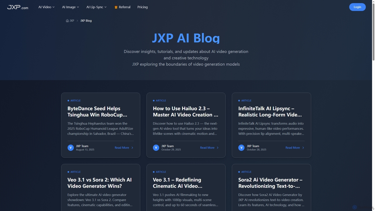 JXP AI Video Generator Blog | JXP for Jxp