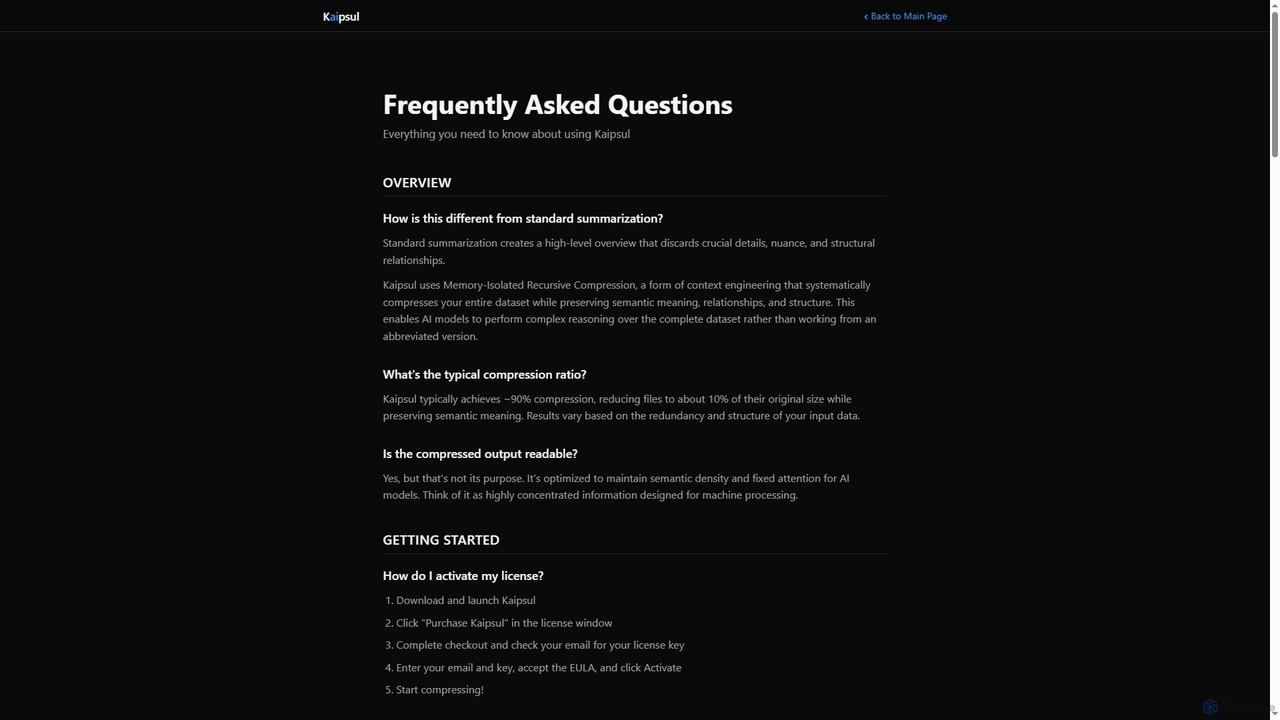 Frequently Asked Questions - Kaipsul for Kaipsul