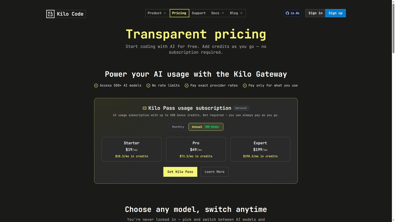 Kilo - Pricing for Kilo