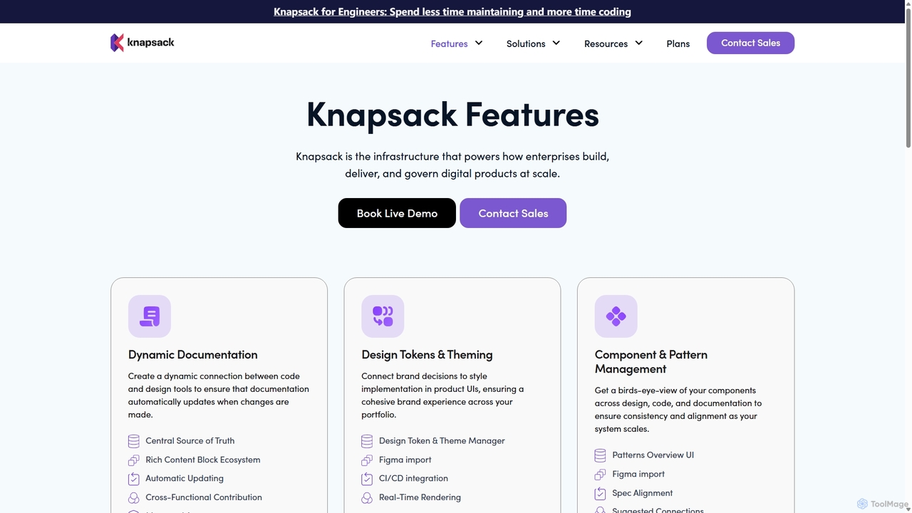 Knapsack Features for Knapsack