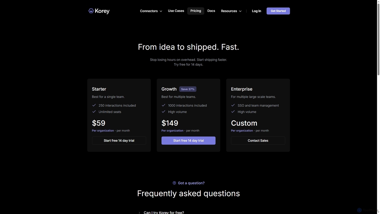 Pricing — Korey for Korey