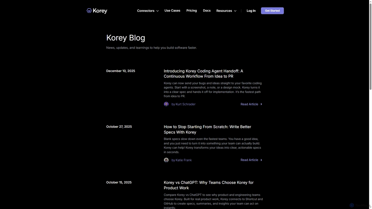 Korey Blog — The Best AI Product Management Agent for Korey