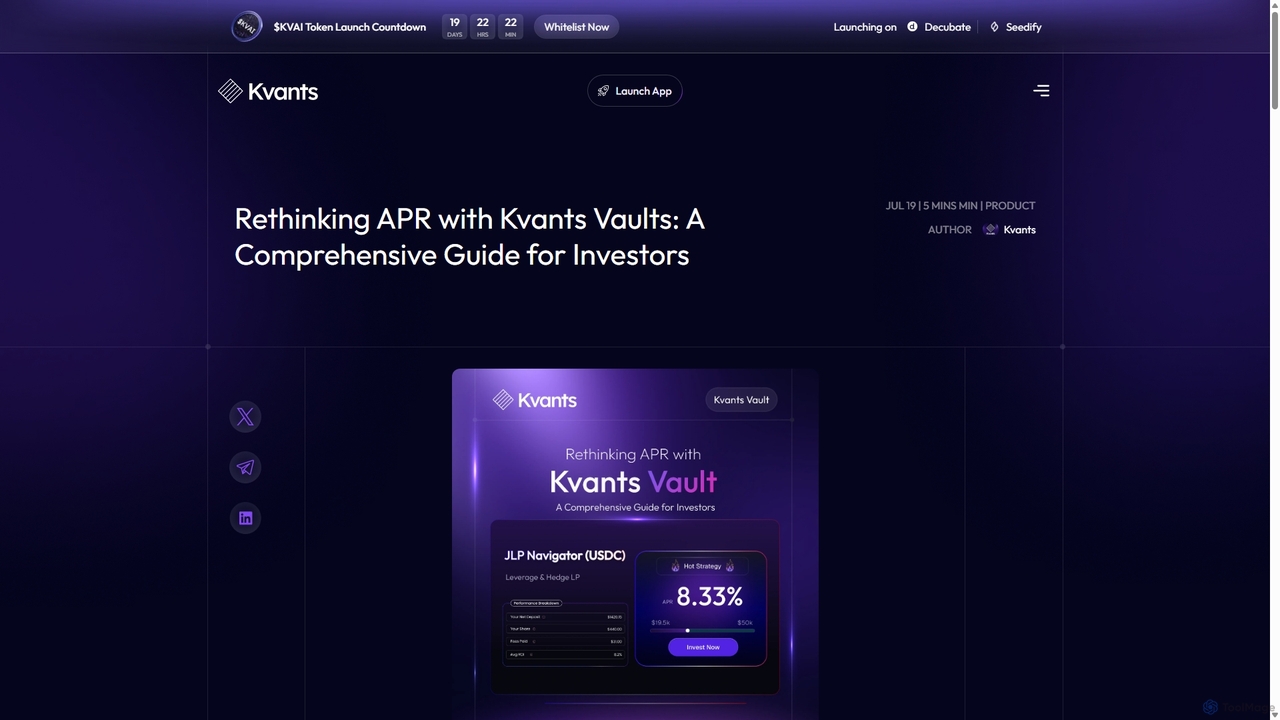Kvants - AI Powered Asset Management Platform Bringing Automated Quantitative Strategies to Everyday Investors for Kvants