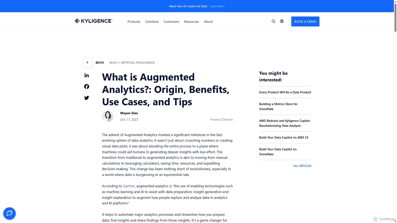 What is Augmented Analytics?: Origin, Benefits, Use Cases, and Tips for Kyligence