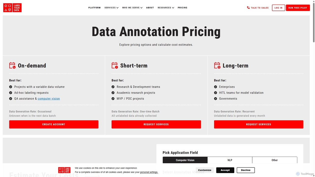 Data Annotation Pricing: Free Cost Calculator for Video and Image Annotation for Label Your Data