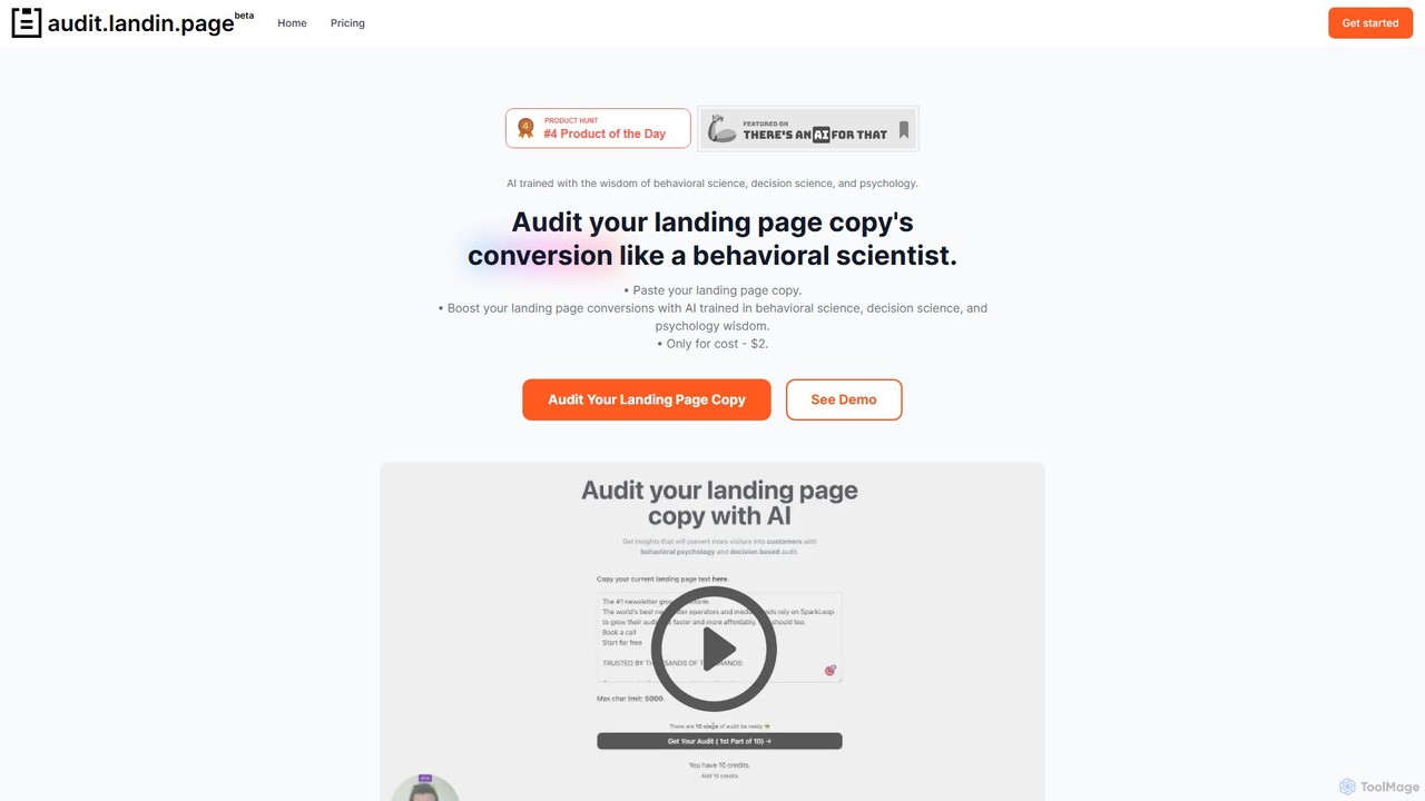 Landing Page Copy Audit