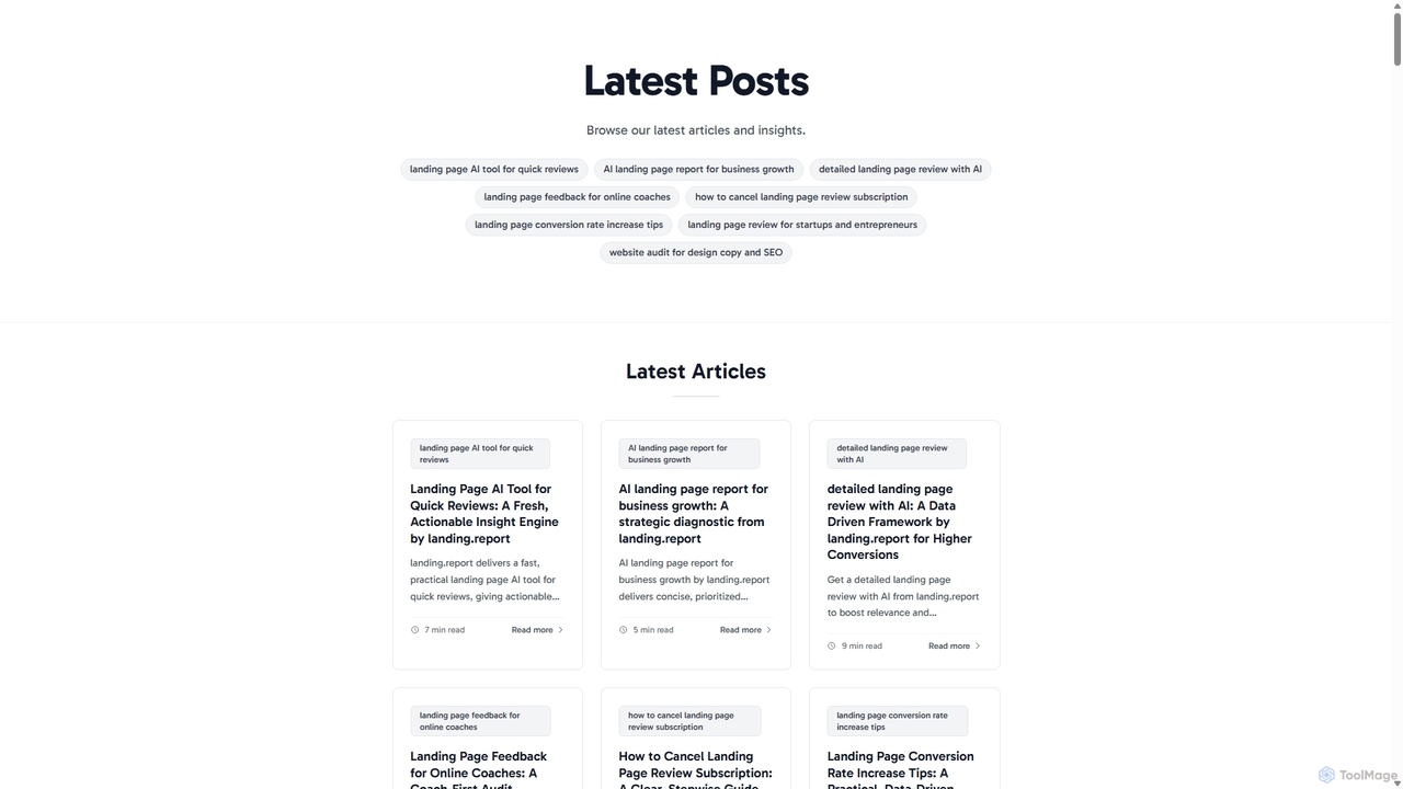 Latest Posts for Landing.report