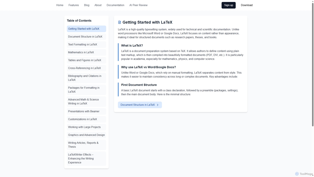 Getting Started with LaTeX - LaTeXWriter Documentation for Latexwriter