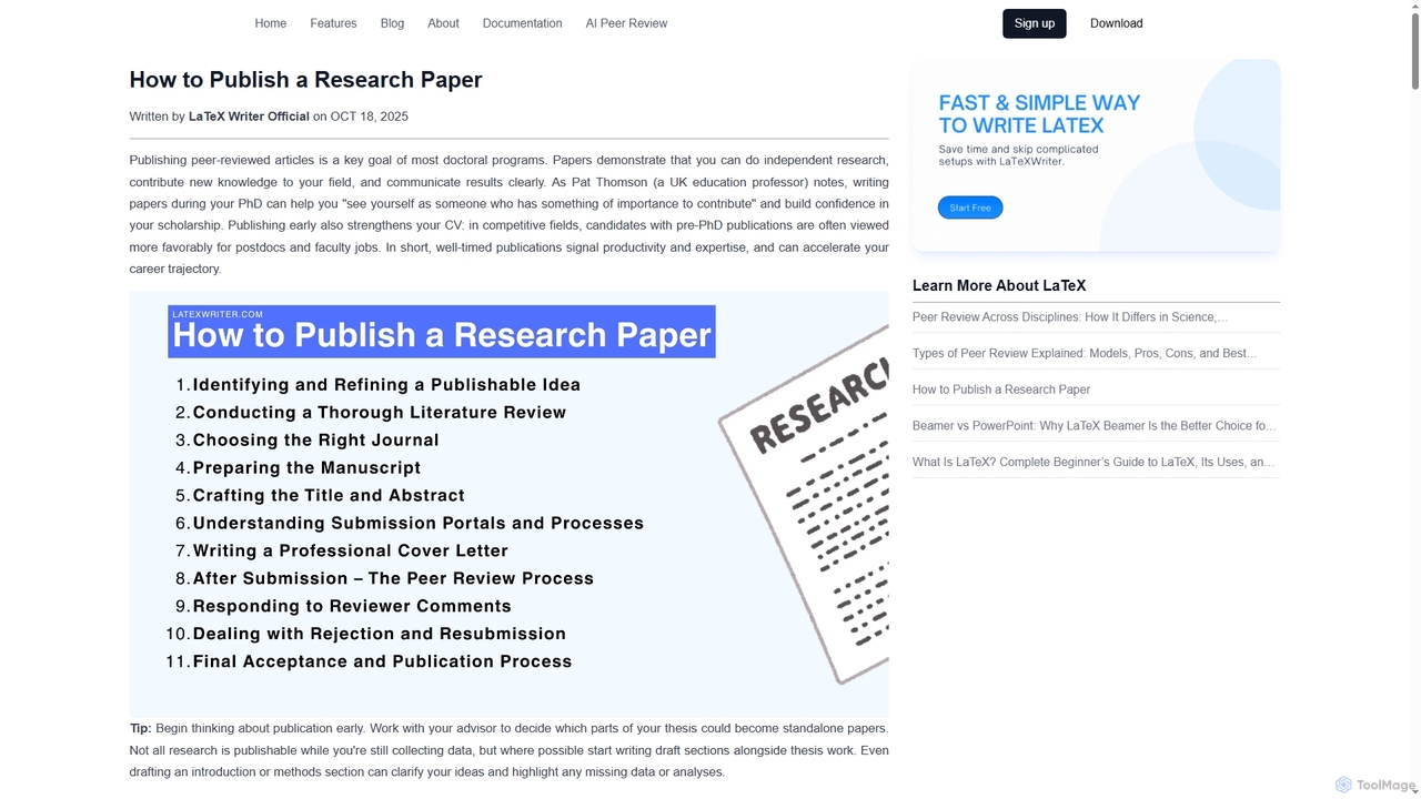 How to Publish a Research Paper - LaTeXWriter Blog for Latexwriter