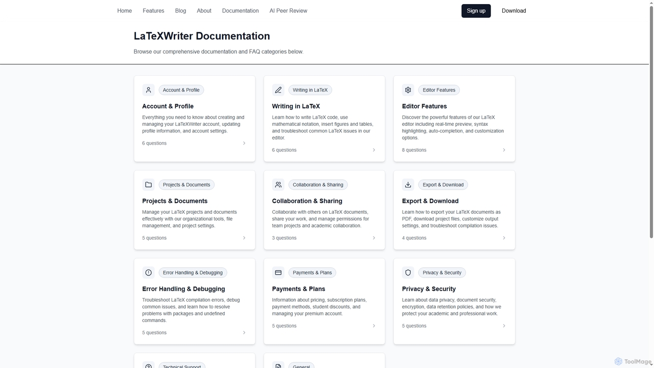 LaTeXWriter Documentation - FAQ & Help Center for Latexwriter