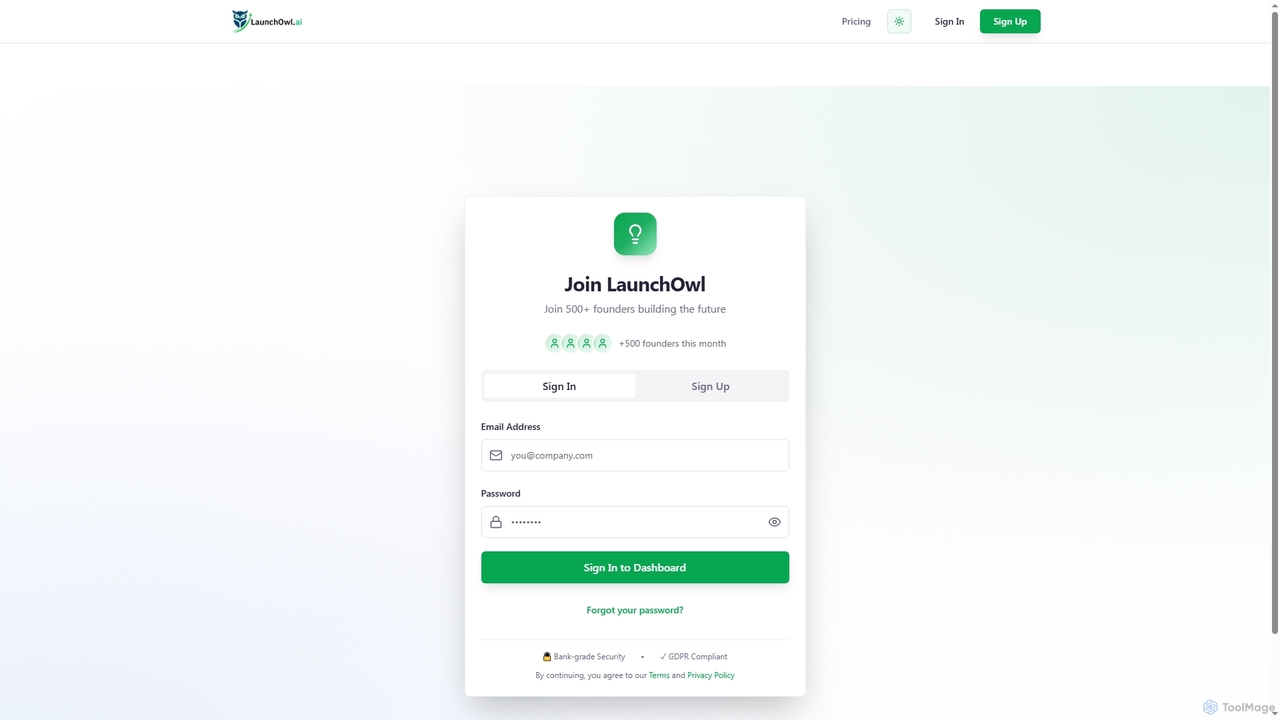 LaunchOwl - Turn Your Startup Idea Into Reality with AI | Business Validation & Planning for LaunchOwl