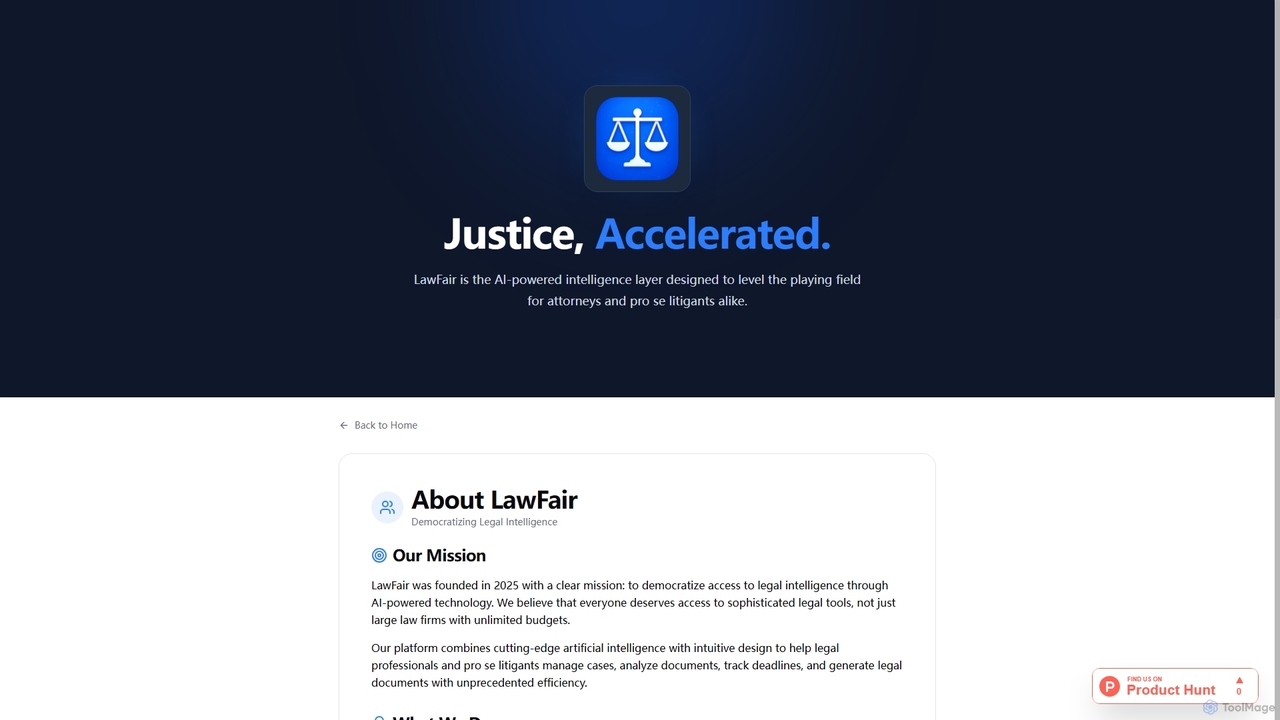 About LawFair - Our Mission | LawFair - AI Legal Assistant for LawFair
