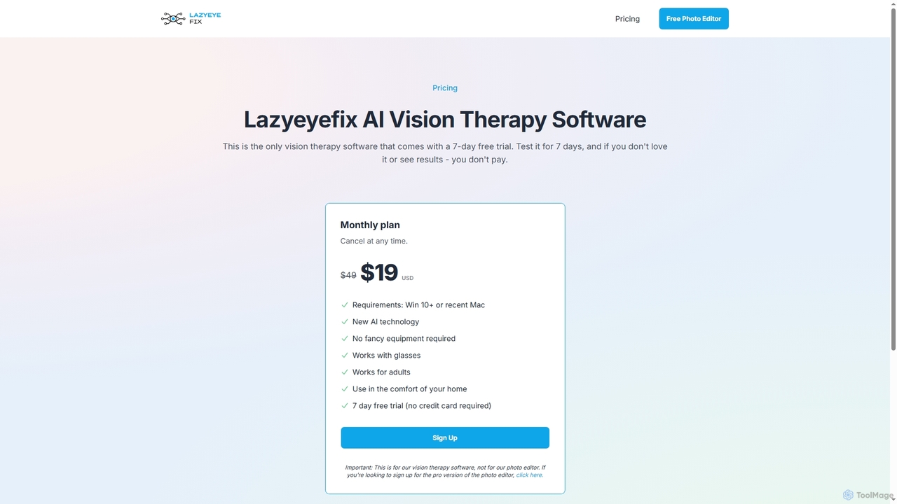 Lazyeyefix.com | Pricing. for Lazyeyefix