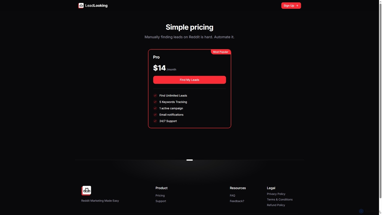 LeadLooking - Find Your Next Customer on Reddit for LeadLooking