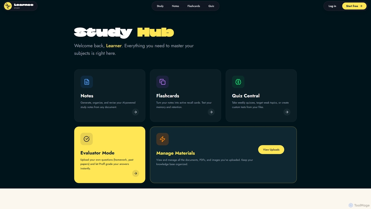 Your Study Dashboard | Learnee | Learnee for Learnee