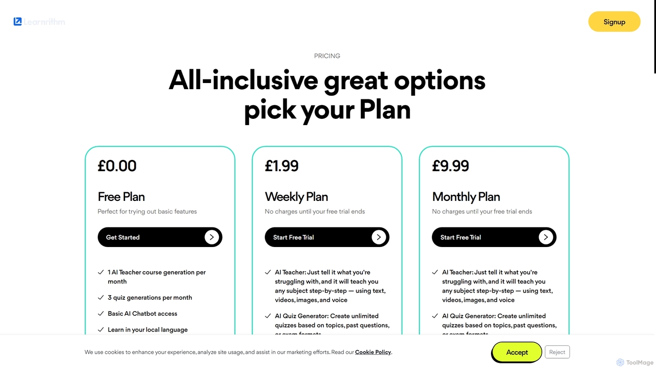 Pricing | Best AI Learning Platform, Learnrithm Ai Pricing Page,AI Exam Prep, AI Study Tool | Learnrithm AI for Learnrithm