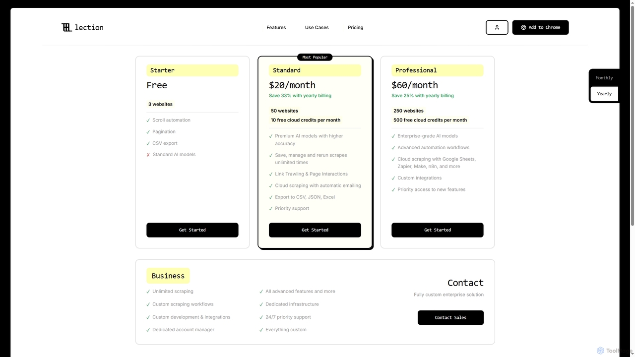 Lection - AI Webscraping Agent for Lection