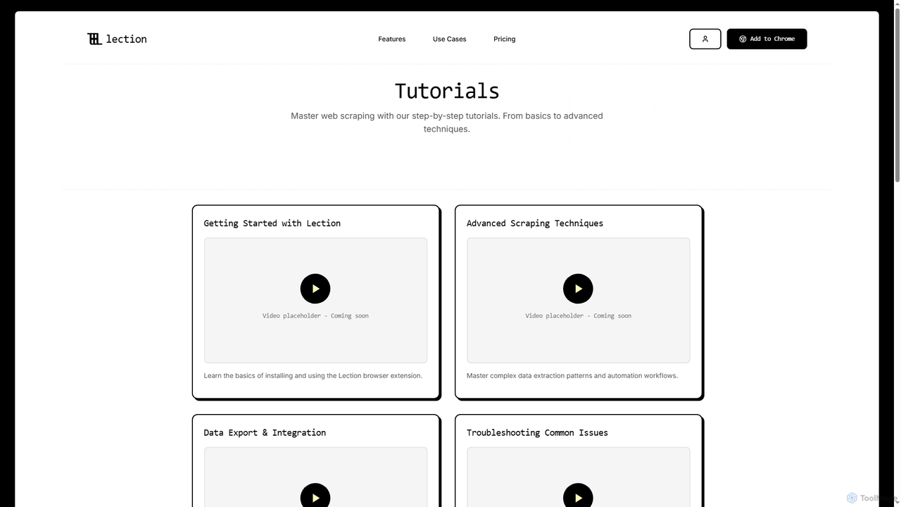 Lection - AI Webscraping Agent for Lection