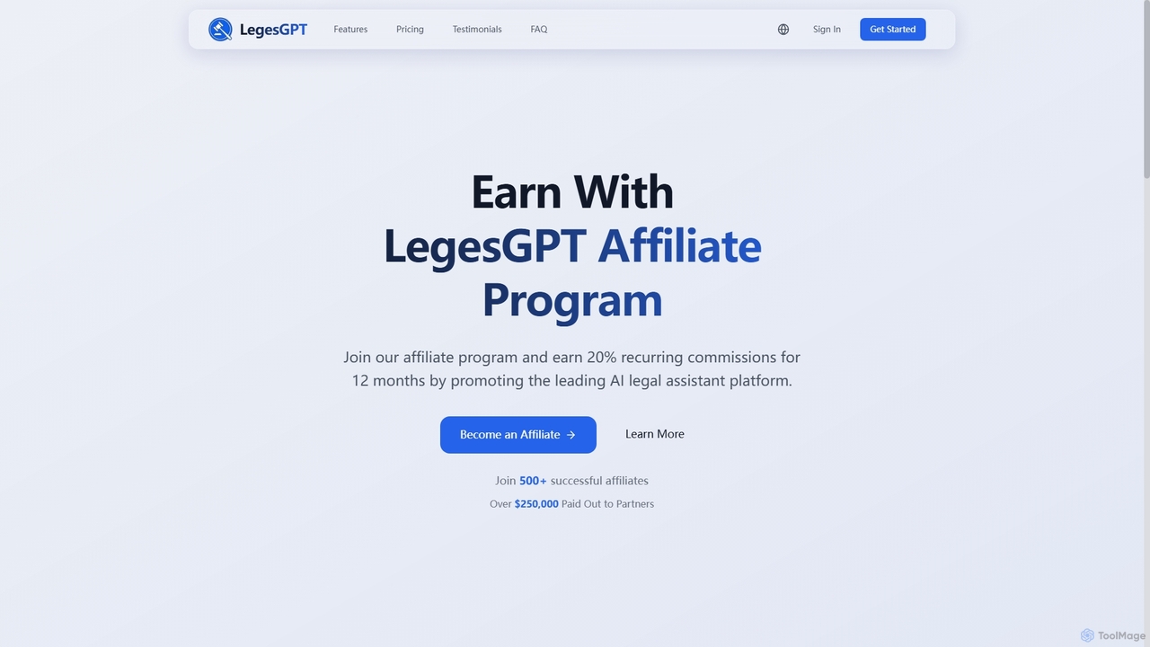 Affiliate Program - LegesGPT | Earn 30% Commissions for LegesGPT