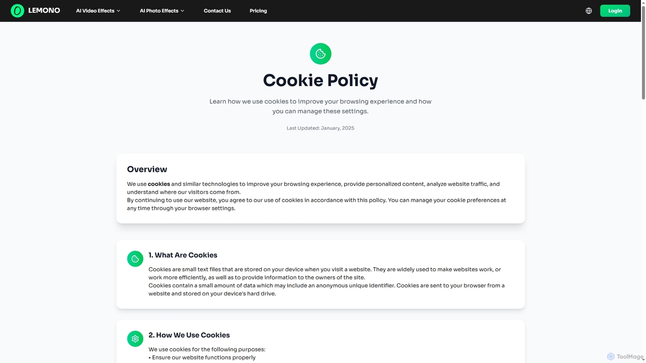 Cookie Policy | Lemono AI for Lemono