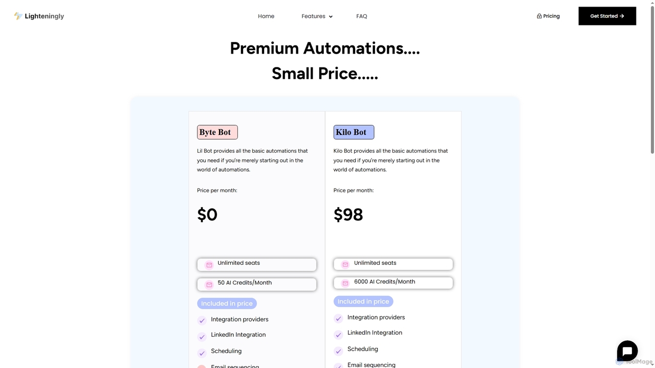 Pricing - Lighteningly for Lighteningly