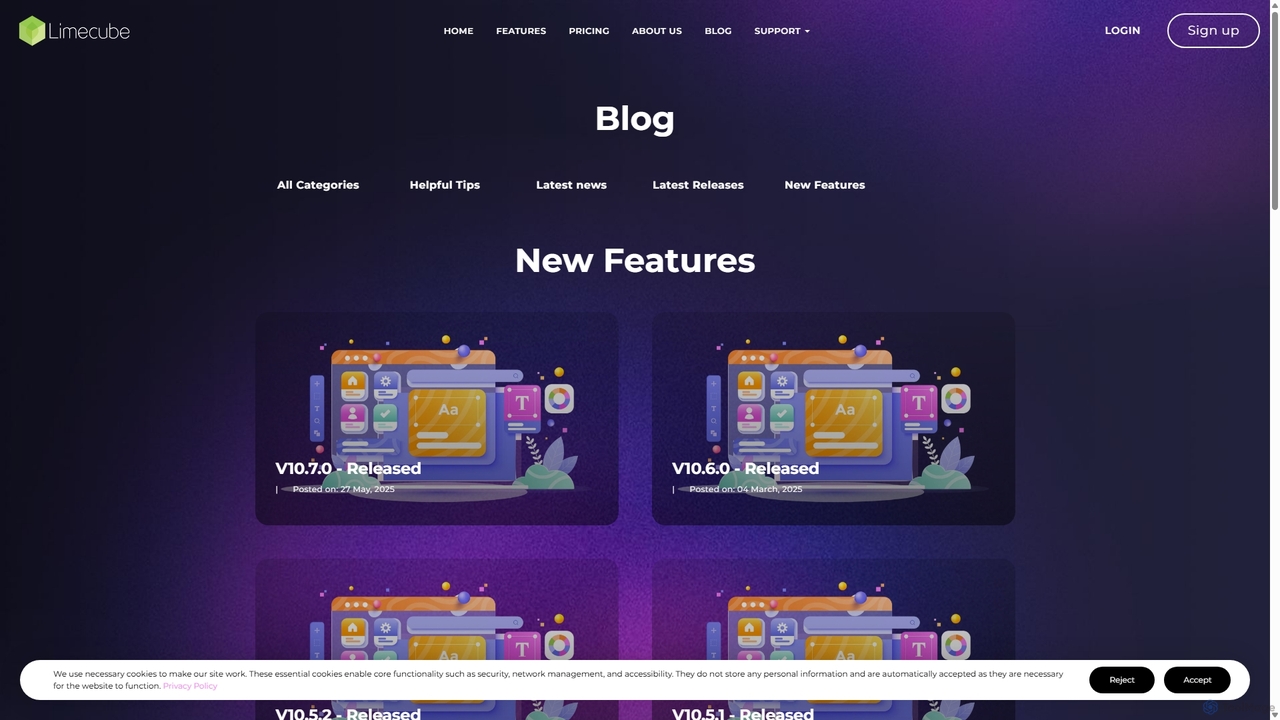New Features for Limecube