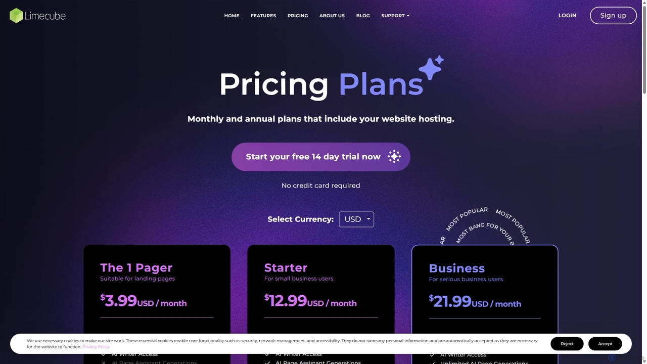 Pricing Plans | Limecube for Limecube