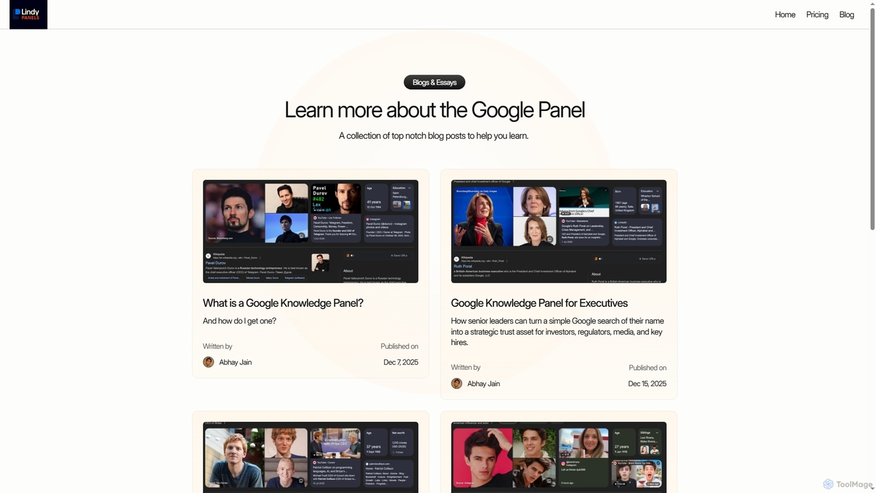 Google Knowledge Panel Guides and Articles | Lindy Panels for LindyPanels
